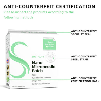 š©āāļøCroaie⢠SMGT-GLP-1 Nano Microneedle Patchļ¼Painless, long-lasting, addressing diabetes, obesity, and cardiovascular diseasesļ¼