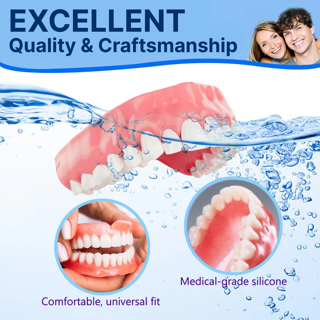 HZA™ Custom-Fit Premium Dentures – Full Set