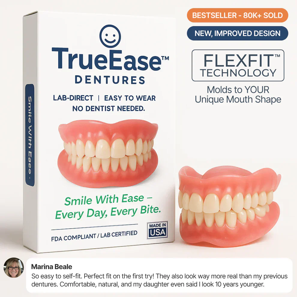 TrueEase™ Custom-Fit Functional Dentures — Perfectly Fitted in Minutes at Home