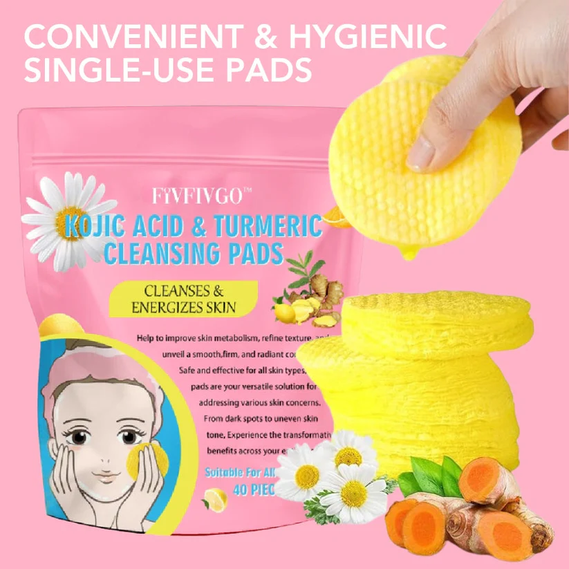 Fivfivgo™ Turmeric Kojic Acid Cleansing Pads