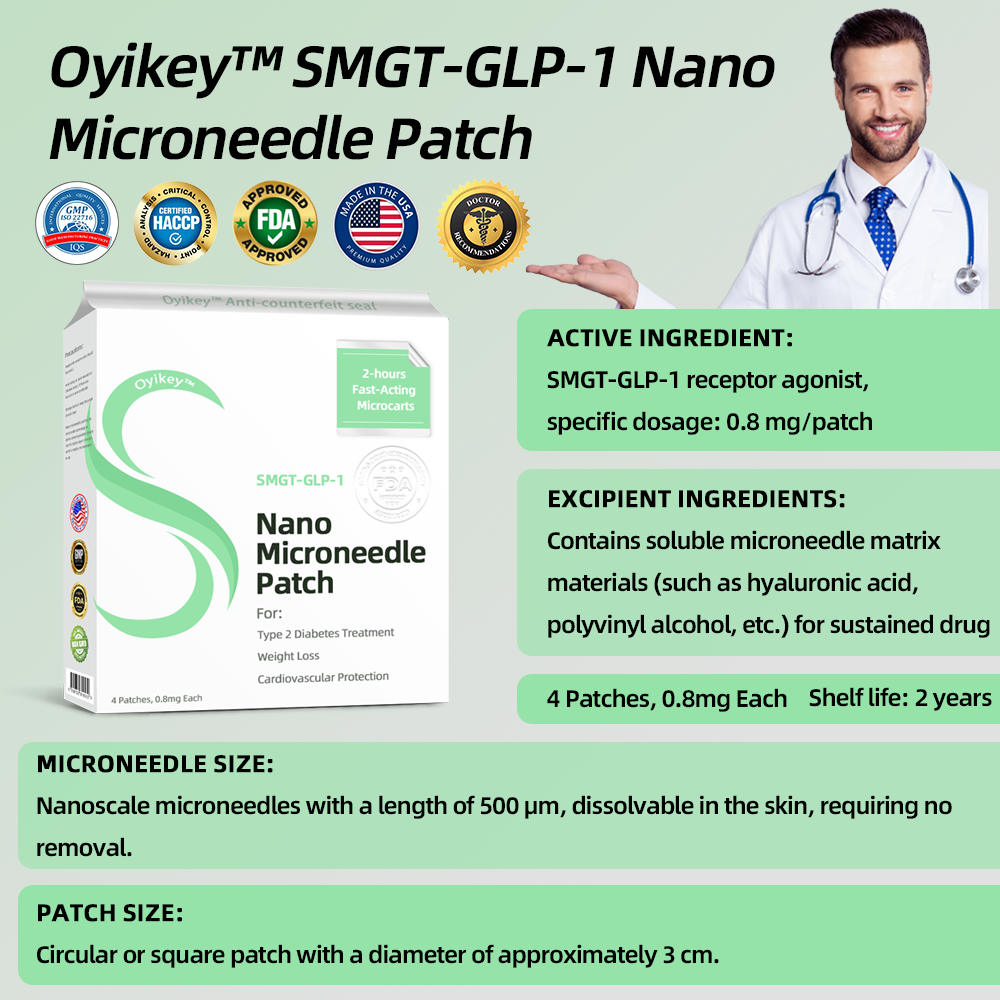 oyikey smgt glp 1 Oyikey SMGT-GLP-1 Nano Microneedle Patch Berberine Supplement for Blood Sugar